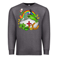 Charcoal Heather nurse  st patricks Premium Sweatshirt - AdoDesignShop