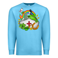 Ocean Blue nurse  st patricks Premium Sweatshirt - AdoDesignShop