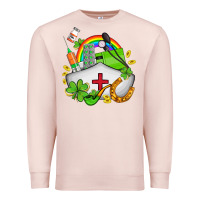 Pale Pink nurse  st patricks Premium Sweatshirt - AdoDesignShop