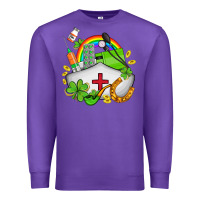 Purple nurse  st patricks Premium Sweatshirt - AdoDesignShop