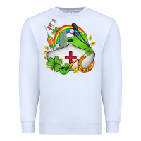 White nurse  st patricks Premium Sweatshirt - AdoDesignShop