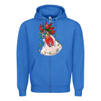 True Royal christmas rooster with lights Zipper Hoodie - RanaPortraitStore