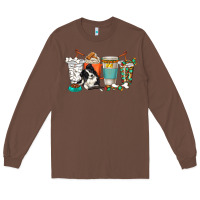 Chestnut alaskan border collie dog coffee cups Long Sleeve Tee - texasbilliewilder