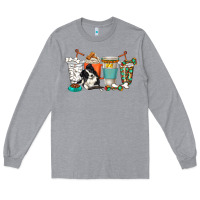 Heather Grey alaskan border collie dog coffee cups Long Sleeve Tee - texasbilliewilder