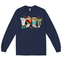 Navy alaskan border collie dog coffee cups Long Sleeve Tee - texasbilliewilder