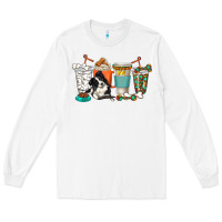 White alaskan border collie dog coffee cups Long Sleeve Tee - texasbilliewilder