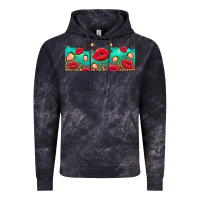 Cloud Black lips and strawberries Vintage Hoodie - AdoDesignShop