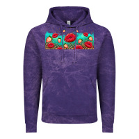 Cloud Purple lips and strawberries Vintage Hoodie - AdoDesignShop