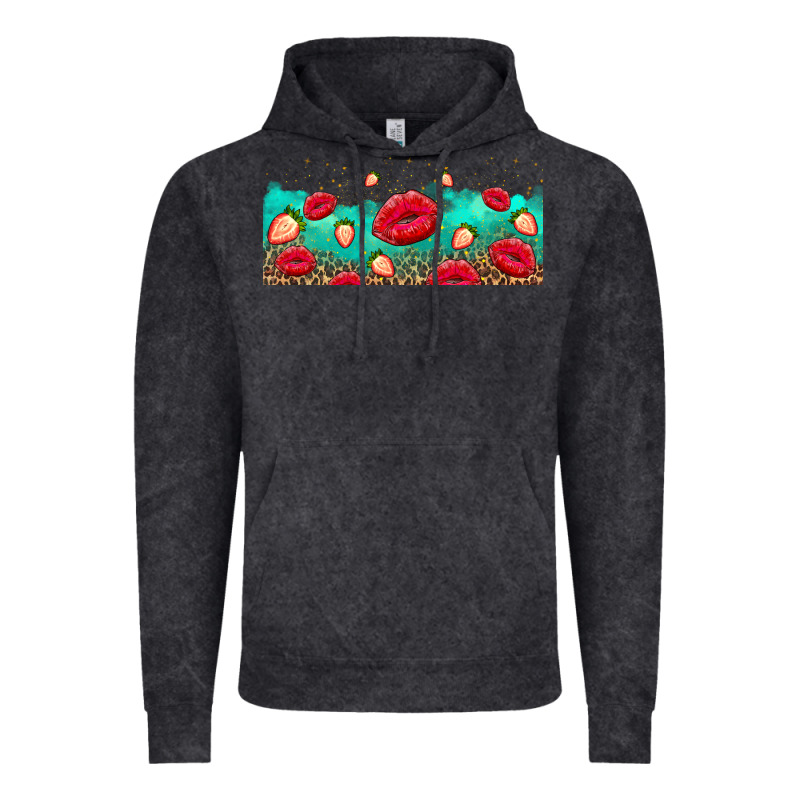 Lips And Strawberries Vintage Hoodie by AdoDesignShop | Teevron