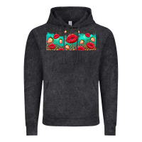 Vintage Black lips and strawberries Vintage Hoodie - AdoDesignShop
