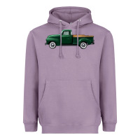 Lavender western green truck right side view Heavyweight Hoodie - FaDigitalArtStudio