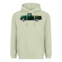 Matcha western green truck right side view Heavyweight Hoodie - FaDigitalArtStudio