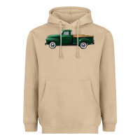 Mushroom western green truck right side view Heavyweight Hoodie - FaDigitalArtStudio