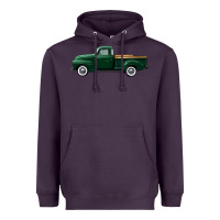 Plum western green truck right side view Heavyweight Hoodie - FaDigitalArtStudio