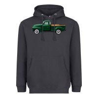 Smoke western green truck right side view Heavyweight Hoodie - FaDigitalArtStudio