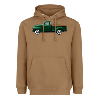 Toasted Coconut western green truck right side view Heavyweight Hoodie - FaDigitalArtStudio