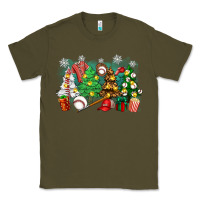 Army Green christmas trees with baseball Classic Tee - Zillion Design Studio