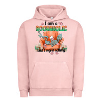 Pigment Salmon bookaholic Urban Hoodie - MaliasSmallBusiness
