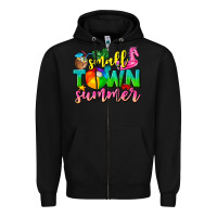 Black small town summer tbw Zipper Hoodie - texasbilliewilder