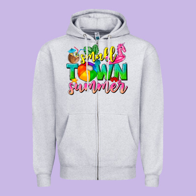 Small Town Summer Tbw Zipper Hoodie Designed By Texasbilliewilder