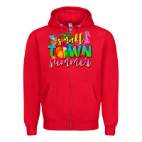 Red small town summer tbw Zipper Hoodie - texasbilliewilder