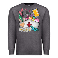 Charcoal Heather nurse  easter Premium Sweatshirt - AdoDesignShop