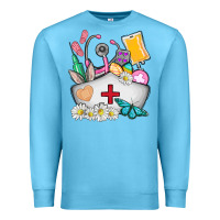 Ocean Blue nurse  easter Premium Sweatshirt - AdoDesignShop