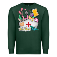 Sports Green nurse  easter Premium Sweatshirt - AdoDesignShop