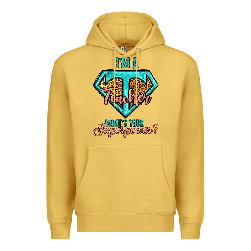 I'm A Teacher What's Your Superpower Leopard Premium Hoodie by Jasminsmagicworld | Teevron