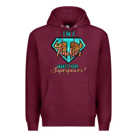 Burgundy i'm a teacher what's your superpower leopard Premium Hoodie - Jasminsmagicworld