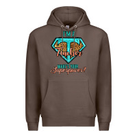 Coffee i'm a teacher what's your superpower leopard Premium Hoodie - Jasminsmagicworld
