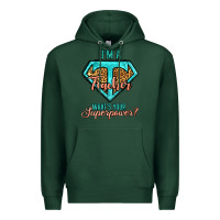 Sports Green i'm a teacher what's your superpower leopard Premium Hoodie - Jasminsmagicworld