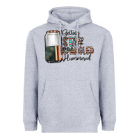 Heather Grey getting star spangled hammered Heavyweight Hoodie - CowhideDigitalArt