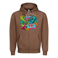 Chestnut 90's country cassette tapes Zipper Hoodie - Zillion Design Studio