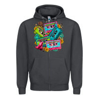 Smoke 90's country cassette tapes Zipper Hoodie - Zillion Design Studio