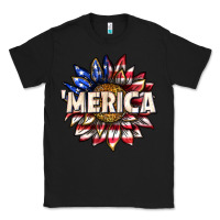 Black merica with sunflower Classic Tee - texasbilliewilder