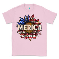 Bubblegum Pink merica with sunflower Classic Tee - texasbilliewilder