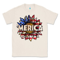 Natural merica with sunflower Classic Tee - texasbilliewilder