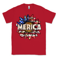 Red merica with sunflower Classic Tee - texasbilliewilder