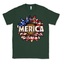 Sports Green merica with sunflower Classic Tee - texasbilliewilder