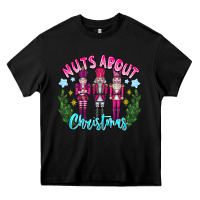 Black Nuts About Christmas Heavy Core Tee - CowhideDigitalArt