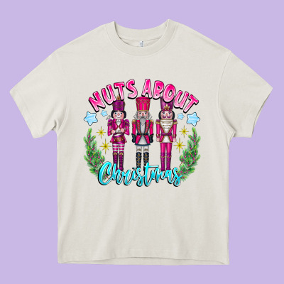 Nuts About Christmas Heavy Core Tee Designed By Cowhidedigitalart