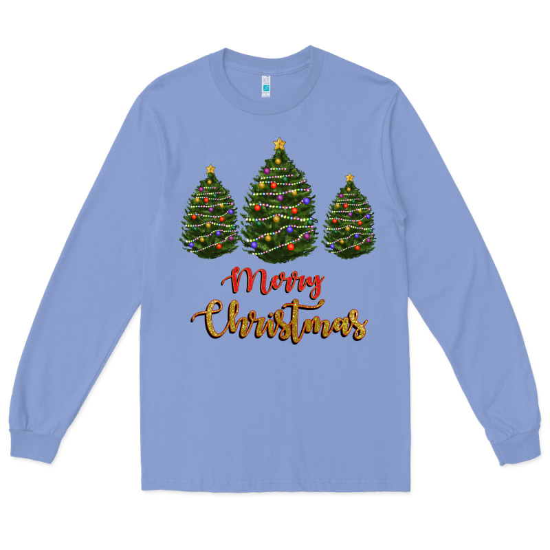 Merry Christmas Trees Long Sleeve Tee by RanaPortraitStore | Teevron