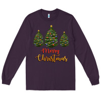 Plum merry christmas trees Long Sleeve Tee - RanaPortraitStore