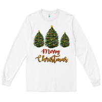 White merry christmas trees Long Sleeve Tee - RanaPortraitStore