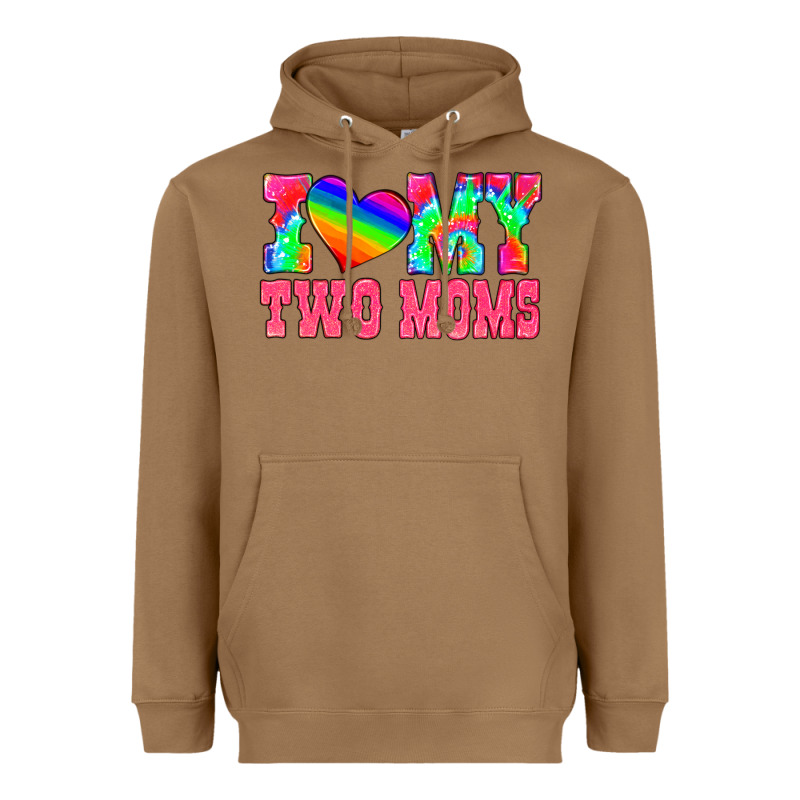 I Love My Two Moms Heavyweight Hoodie by HRA Design Shop | Teevron