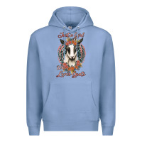 Colony Blue just a girl who loves goats Premium Hoodie - Jasminsmagicworld