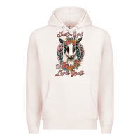 Pale Pink just a girl who loves goats Premium Hoodie - Jasminsmagicworld