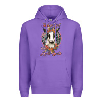Purple just a girl who loves goats Premium Hoodie - Jasminsmagicworld