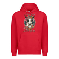 Red just a girl who loves goats Premium Hoodie - Jasminsmagicworld
